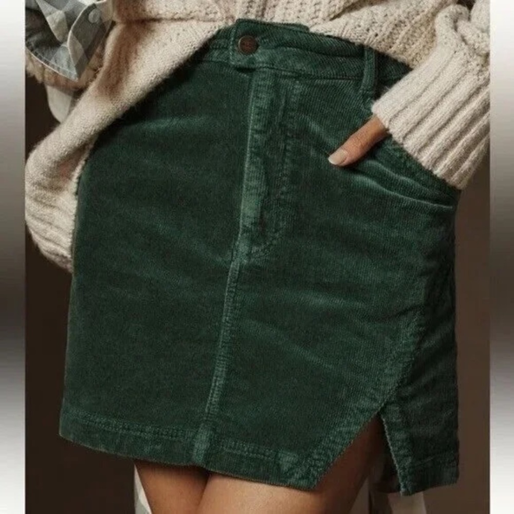 Pilcro Green, corduroy Mini Skirt size S